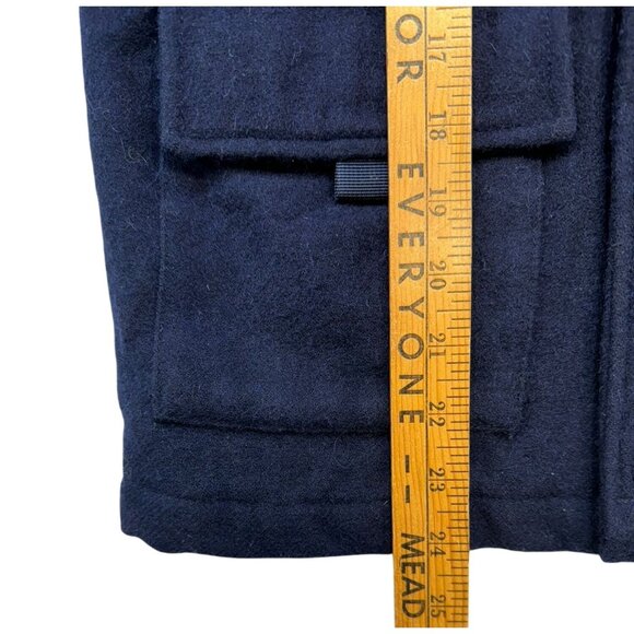 Gap Kids Wool-Blend Hooded Coat XS (S) Navy Quilted Lining & Large Pockets - Picture 4 of 10